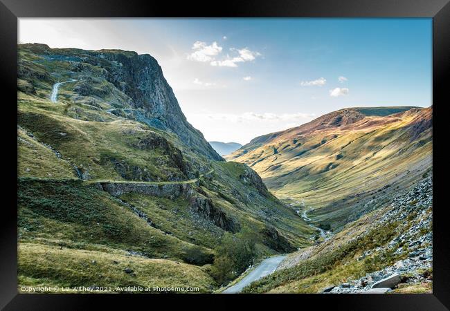 Honister Pass Framed Print by Liz Withey