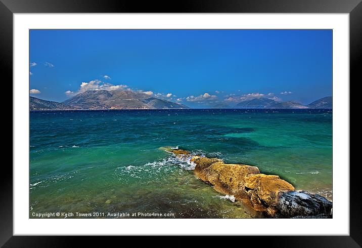 Sami, Kefalonia Canvases & Prints Framed Mounted Print by Keith Towers Canvases & Prints