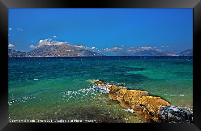 Sami, Kefalonia Canvases & Prints Framed Print by Keith Towers Canvases & Prints