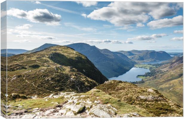 Buttermere and Fleetwith Pike Canvas Print by Liz Withey