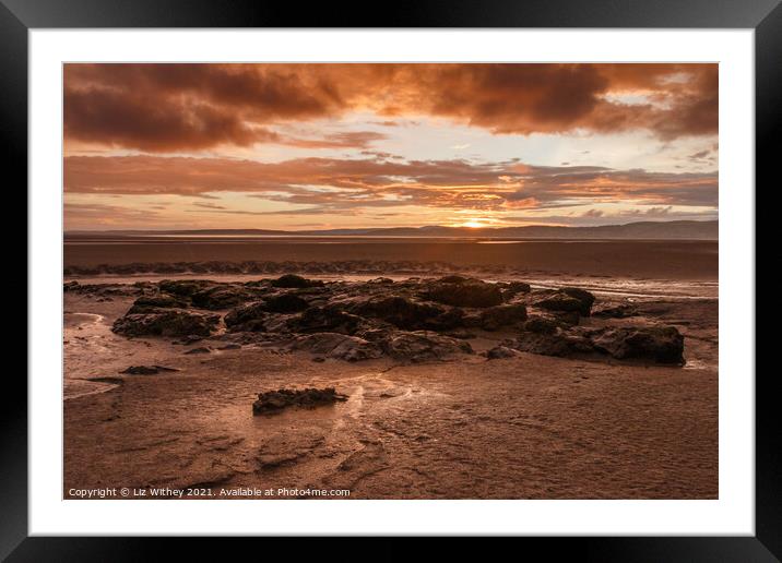 Sunset, Silverdale Framed Mounted Print by Liz Withey