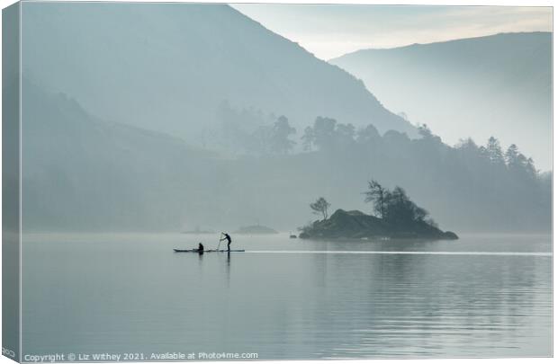 Morning, Ullswater Canvas Print by Liz Withey