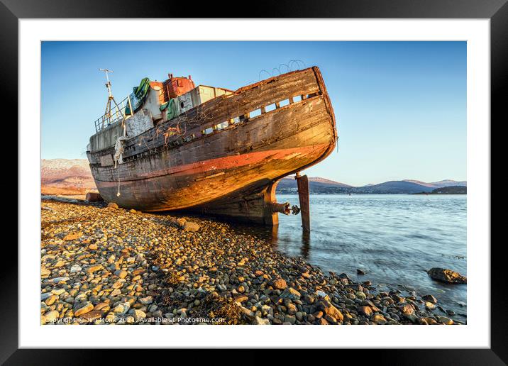 Corpach Wreck, Loch Linnhe Framed Mounted Print by Jim Monk