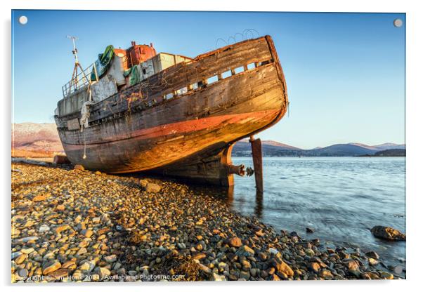 Corpach Wreck, Loch Linnhe Acrylic by Jim Monk