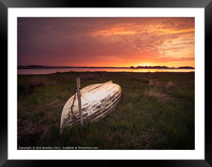 Iken Sunrise Suffolk Framed Mounted Print by Rick Bowden