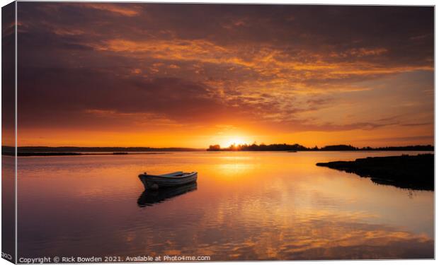 Iken Sunrise Suffolk Canvas Print by Rick Bowden