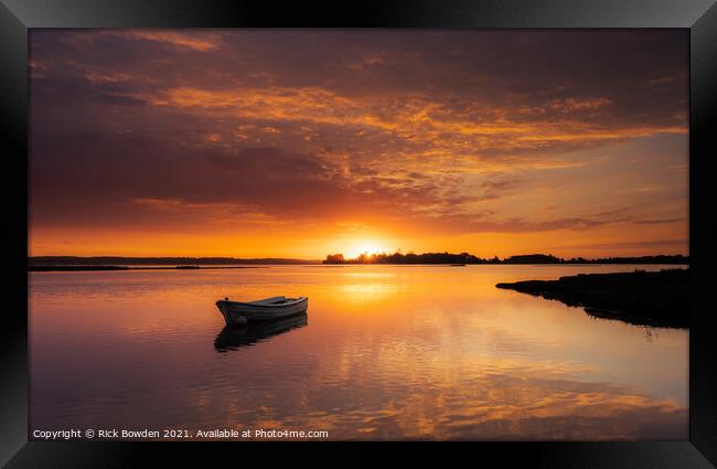 Iken Sunrise Suffolk Framed Print by Rick Bowden
