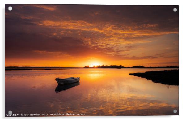 Iken Sunrise Suffolk Acrylic by Rick Bowden