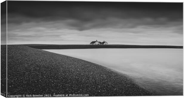 Solitude in a Shingle Bank Canvas Print by Rick Bowden
