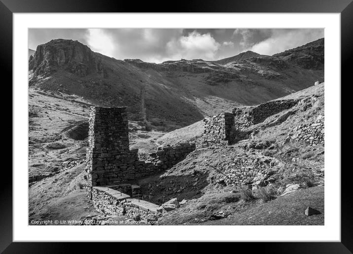 Launder Tower, Coniston Coppermines Framed Mounted Print by Liz Withey