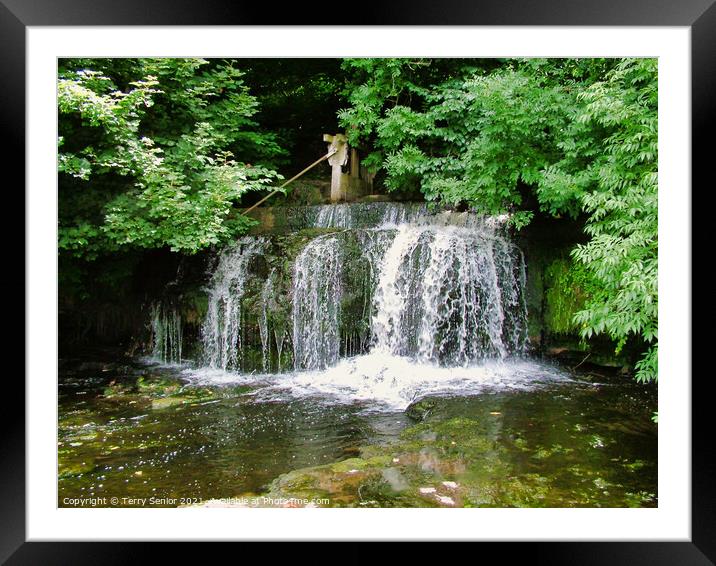 Exploring more of the waterfalls at Aysgarth in th Framed Mounted Print by Terry Senior