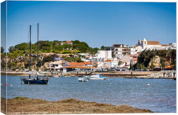 Alvor Town Algarve Portugal Canvas Print by Wight Landscapes