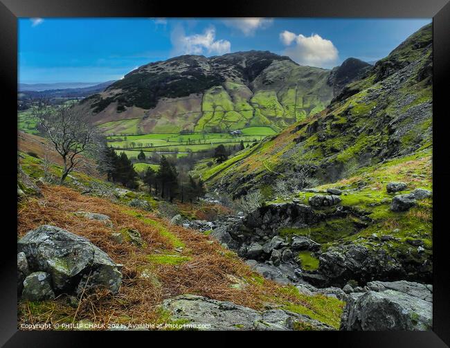 Langdale in the lake district Cumbria 211 Framed Print by PHILIP CHALK