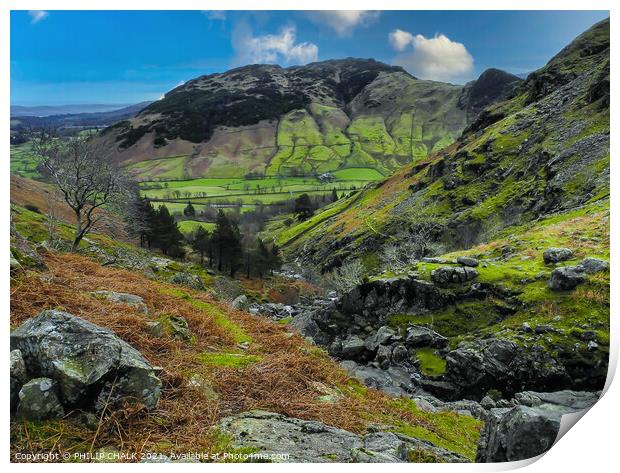 Langdale in the lake district Cumbria 211 Print by PHILIP CHALK