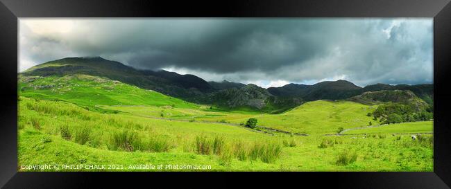 The Old man of Coniston in the lake district Cumbria Framed Print by PHILIP CHALK