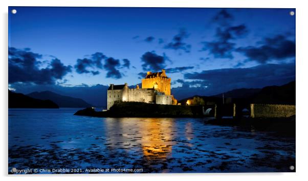Eilean Donan Castle at dusk Acrylic by Chris Drabble