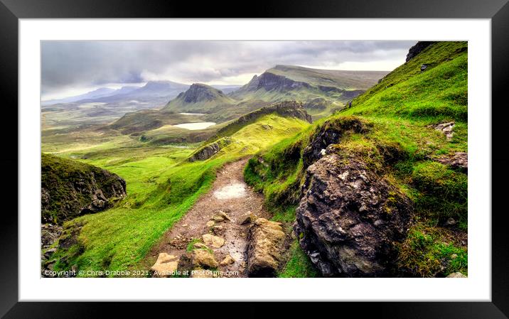 Into the Quiraing Framed Mounted Print by Chris Drabble