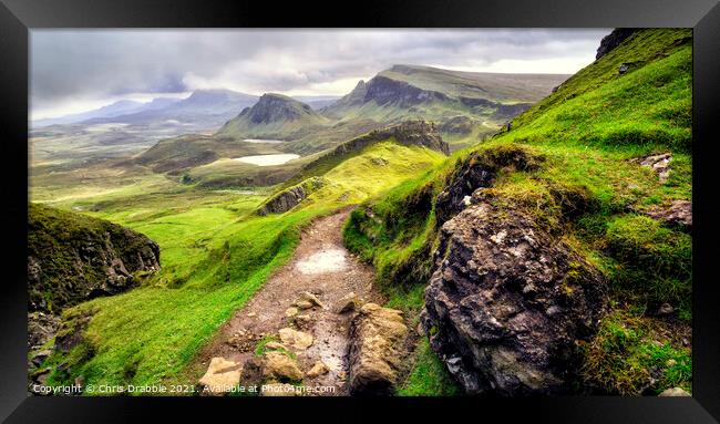 Into the Quiraing Framed Print by Chris Drabble
