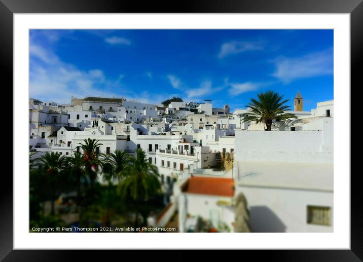 Vejer de la Frontera, in the province of Cádiz, Andalusia, Spain Framed Mounted Print by Piers Thompson