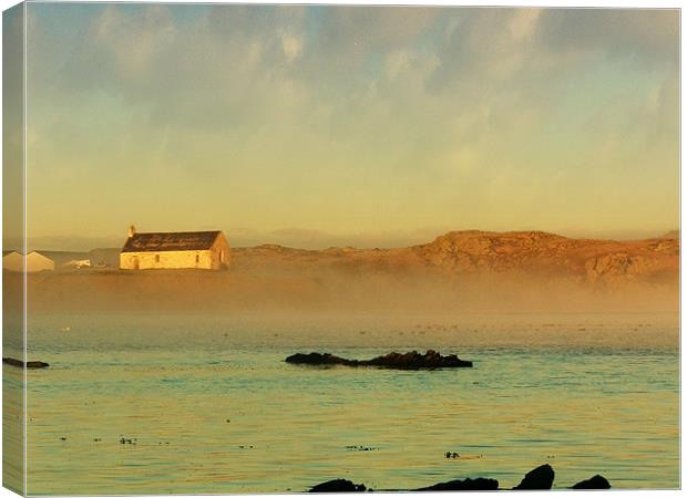 Morning mist on Cwyfan Bay Canvas Print by Ian Tomkinson