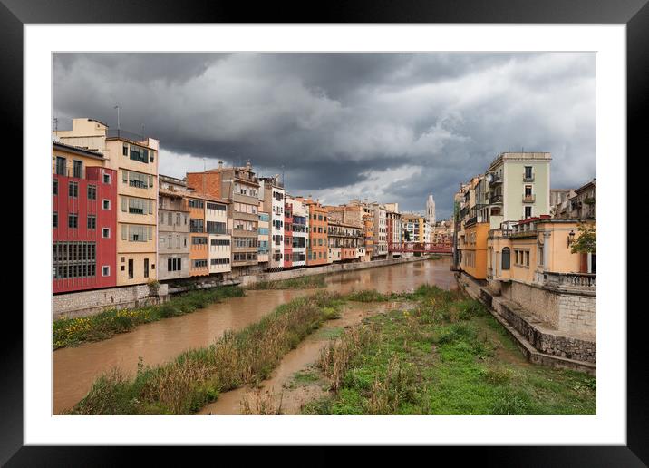 City of Girona Framed Mounted Print by Artur Bogacki