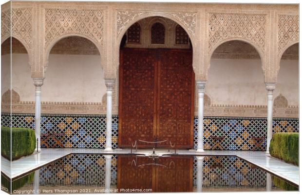 Inside the Alhambra Palace Canvas Print by Piers Thompson