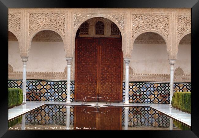Inside the Alhambra Palace Framed Print by Piers Thompson