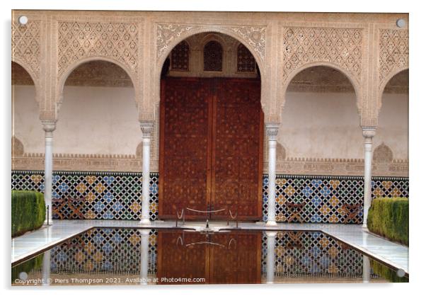 Inside the Alhambra Palace Acrylic by Piers Thompson