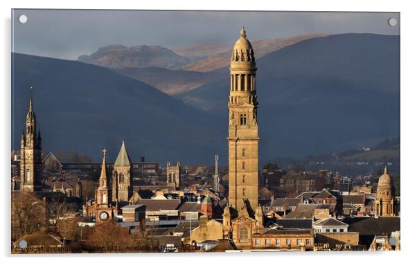 Victoria Tower, Greenock, Scotland  Acrylic by campbell skinner