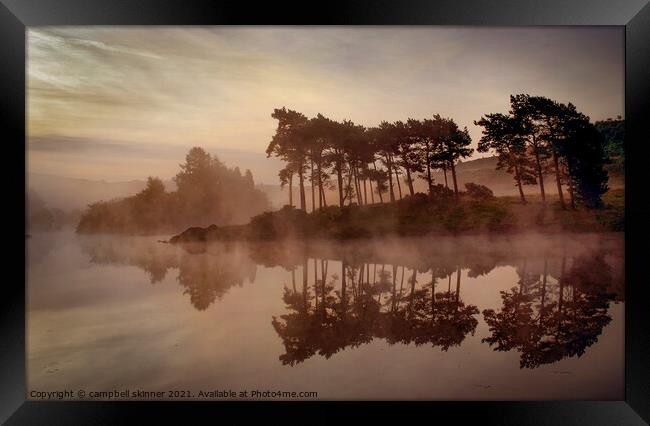 Early Morning on Knapps Loch , Kilmalcolm Framed Print by campbell skinner