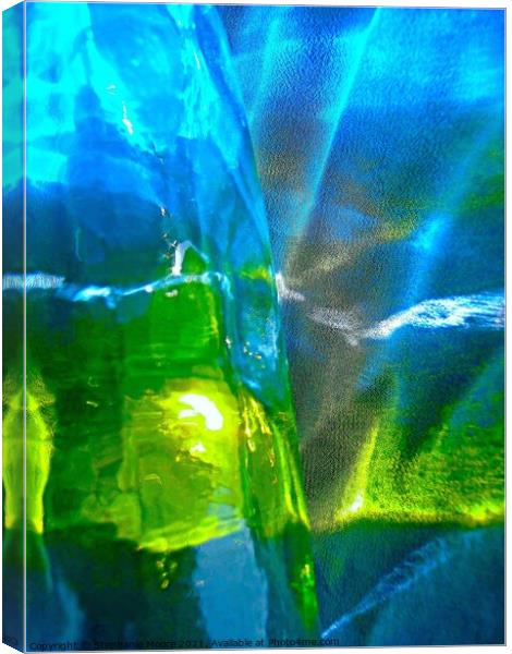 Blue and green abstract Canvas Print by Stephanie Moore