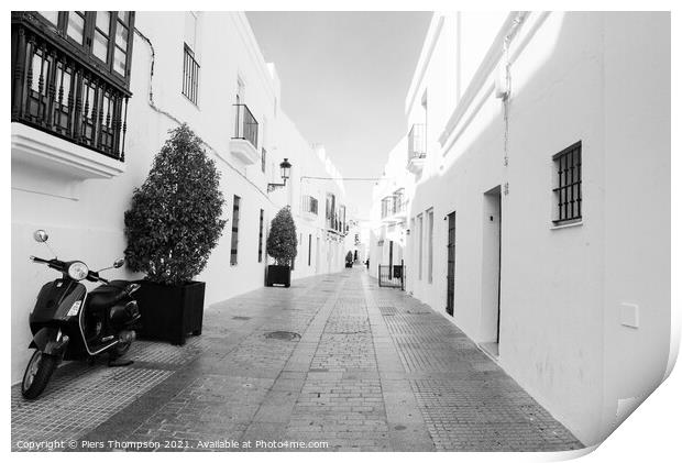 Vejer de la frontera in Black and White Print by Piers Thompson