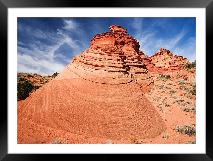 Pyramids of Red  Framed Mounted Print by Mike Dawson