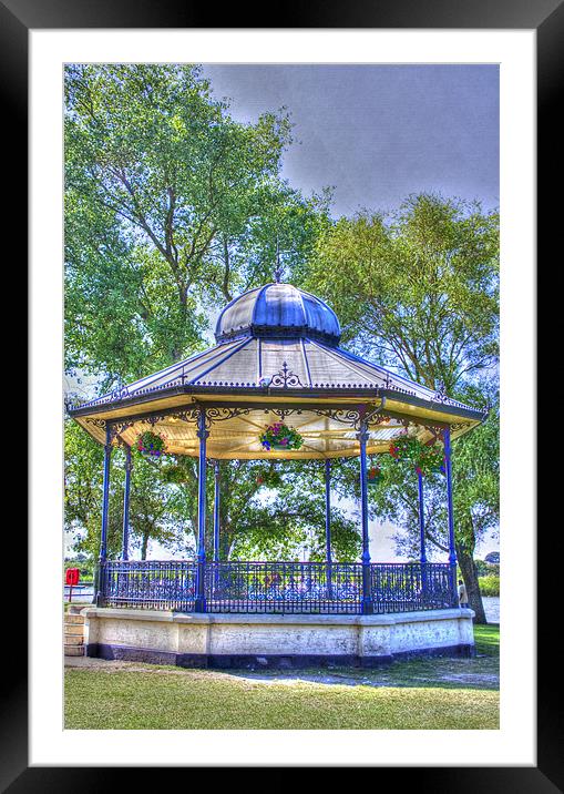 Band Stand hdr Framed Mounted Print by David French