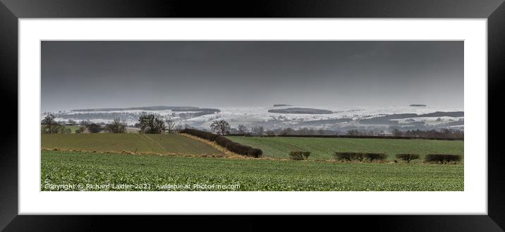 Newsham Moor Wintry Panorama Framed Mounted Print by Richard Laidler