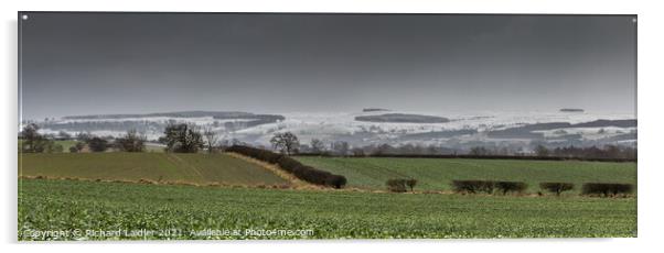 Newsham Moor Wintry Panorama Acrylic by Richard Laidler