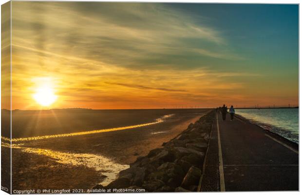 West Kirby Sunset Canvas Print by Phil Longfoot