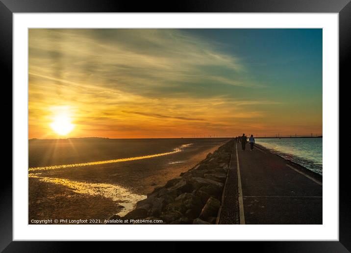 West Kirby Sunset Framed Mounted Print by Phil Longfoot