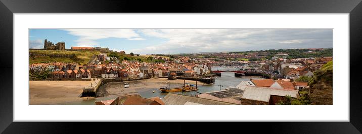 Panorama of Whitby Framed Mounted Print by Roger Green