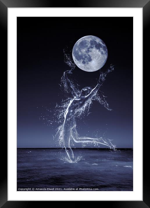 Dancer In Moonlight Framed Mounted Print by Amanda Elwell