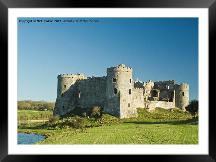 Carew Castle in South Pembrokeshire near Pembroke Framed Mounted Print by Nick Jenkins
