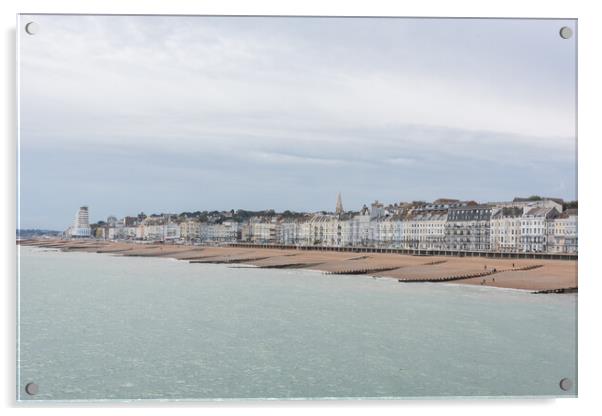Majestic View of Hastings Seafront Acrylic by Graham Custance
