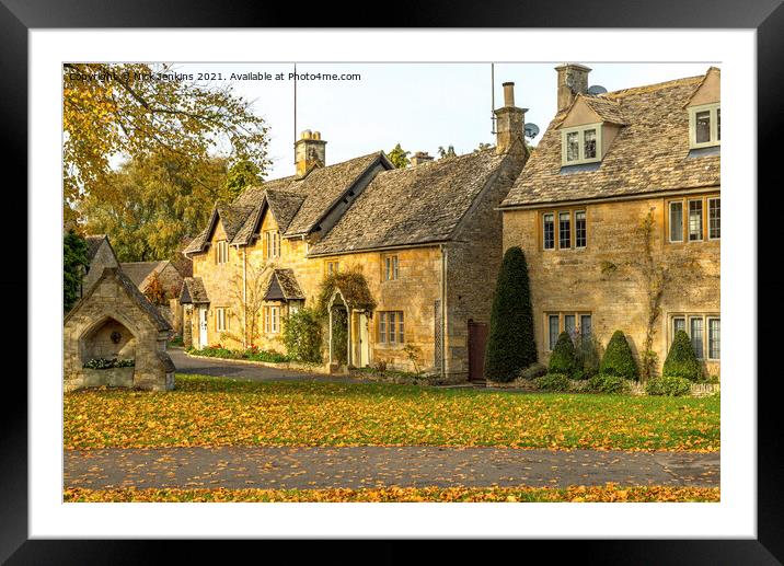 Cottages Lower Slaughter Cotswolds Gloucestershire Framed Mounted Print by Nick Jenkins