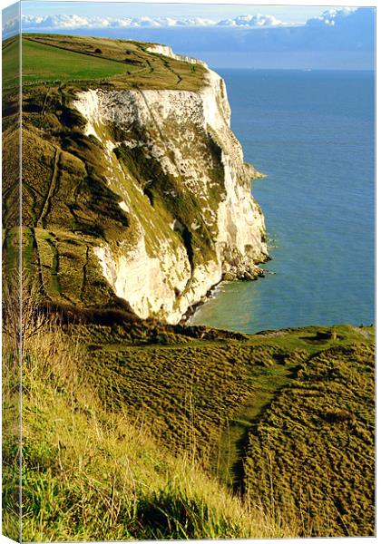 Chalky White Cliffs Canvas Print by Serena Bowles