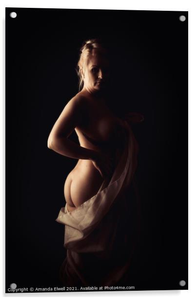 Art Nude Female Form Acrylic by Amanda Elwell