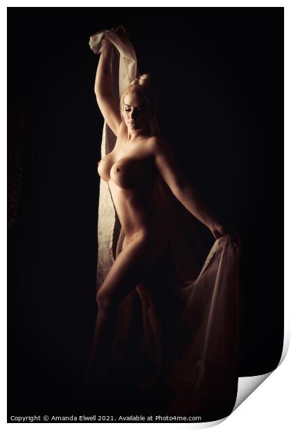 Art Nude Female Form Print by Amanda Elwell