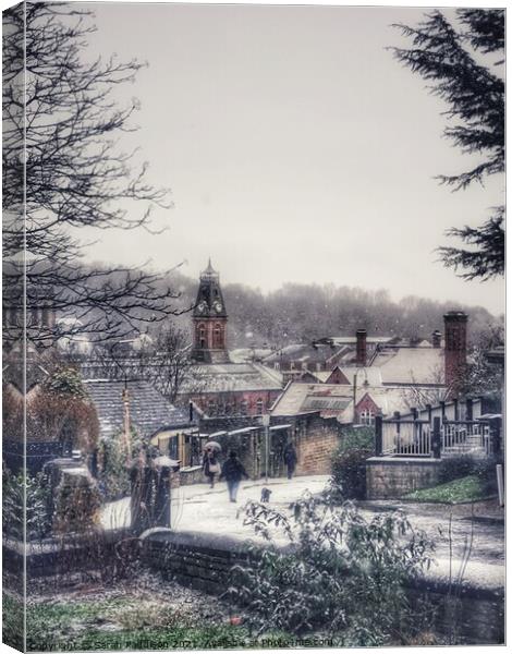Winter  Scene in Northern England Canvas Print by Sarah Paddison