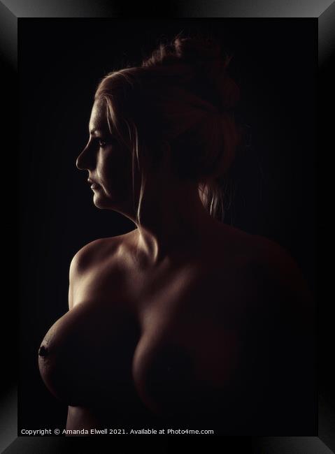 Art Nude Portrait Framed Print by Amanda Elwell