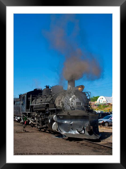 Steam Locomotive - Chama - New Mexico, USA Framed Mounted Print by Steven Ralser