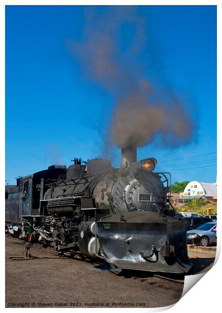 Steam Locomotive - Chama - New Mexico, USA Print by Steven Ralser